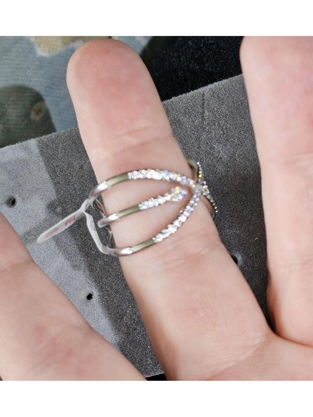 Bomb Party Retro Regret Nothing Cubic Zirconia Rhodium Plated Ring SZ 10 - Picture 7 of 8